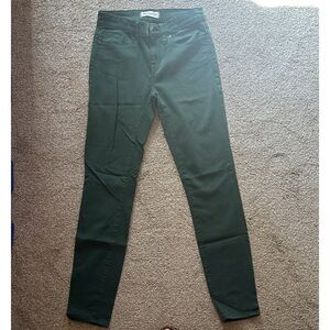 Madewell Forest Green Skinny Skinny Pants Sz 25